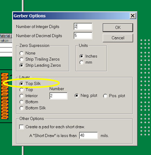 gerber importing for PCB