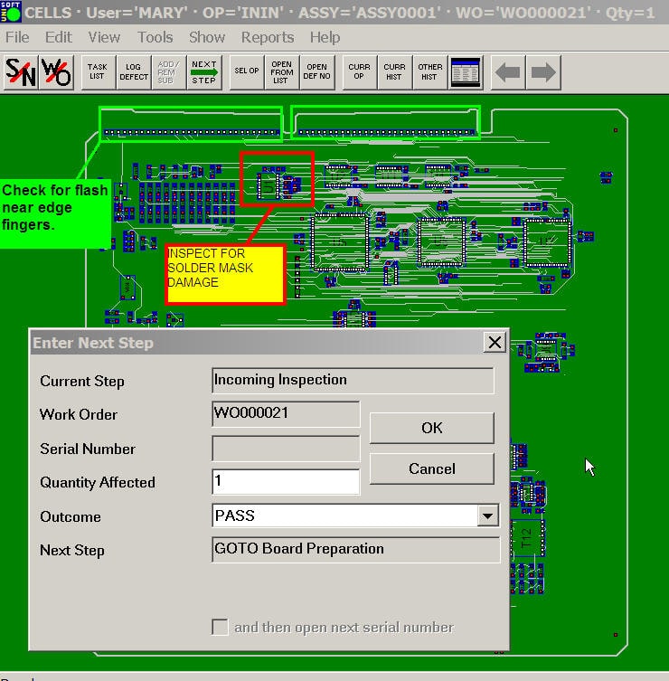 manufacturing execution system mes inspection spc wip production floor control plm erp software product tracking