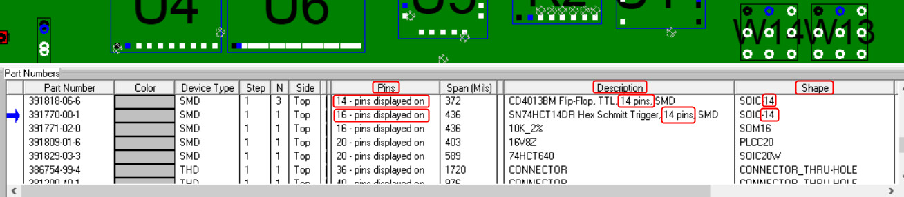 software crosschecking PCB component footprint and bom footprint.